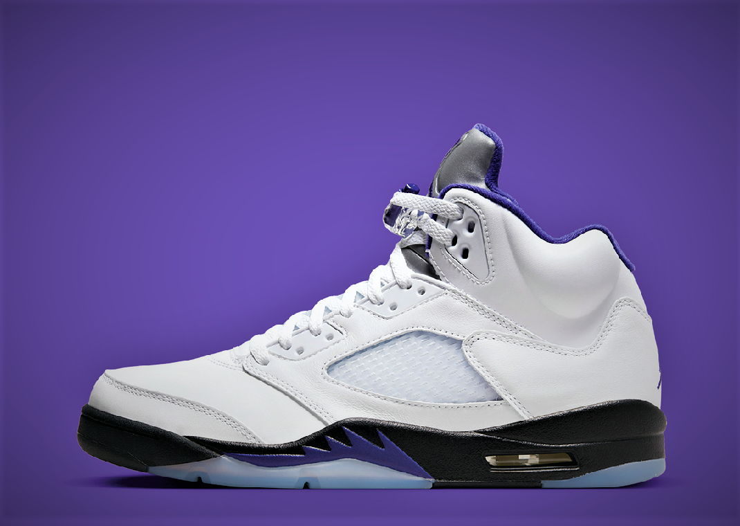 Jordan 5 outlet white purple blue