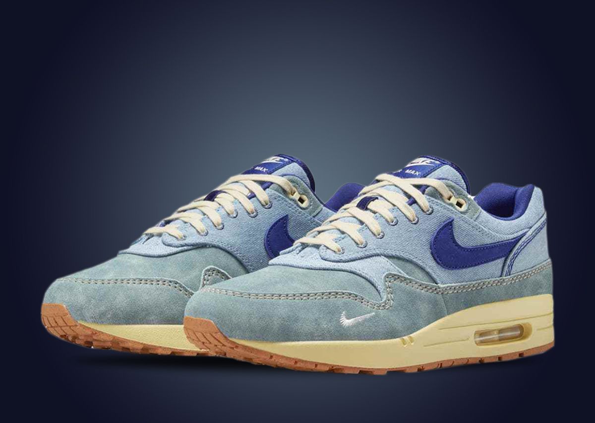 Nike air max 1 premium mini swoosh blue Clearance