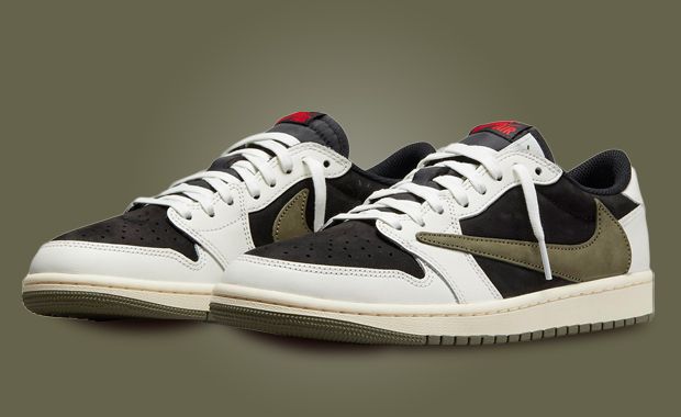 Official Look At The Travis Scott x Air Jordan 1 Retro Low OG Olive