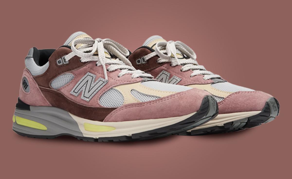The New Balance 991v2 Made in UK Rosewood Releases March 2024