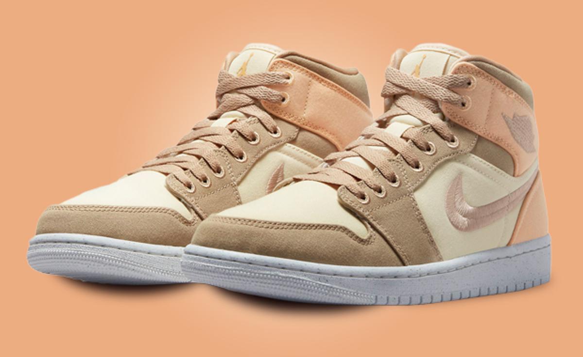 This Air Jordan 1 Mid SE Gets Covered In Clean Canvas