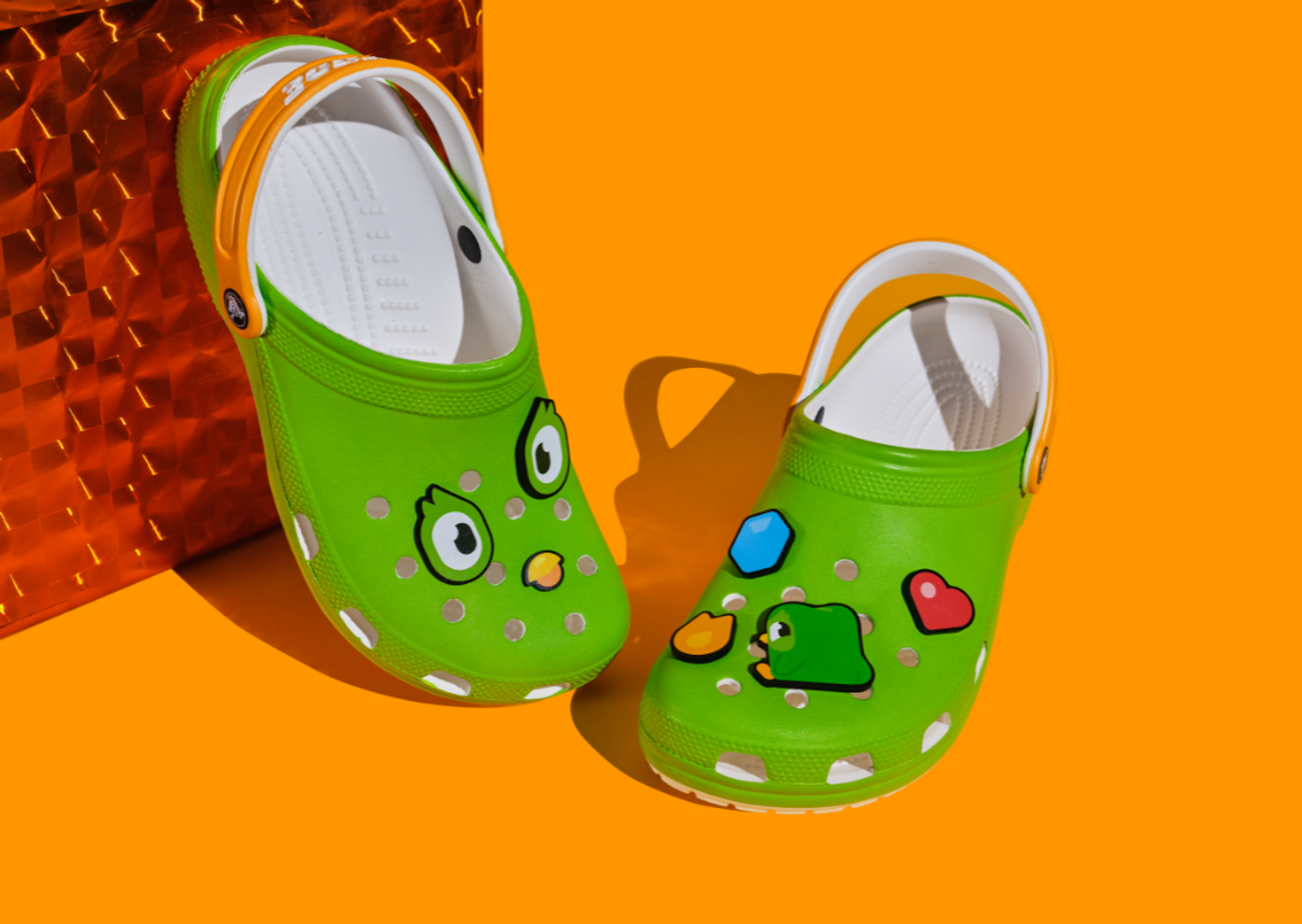 Duolingo x Crocs Classic Clog Angle