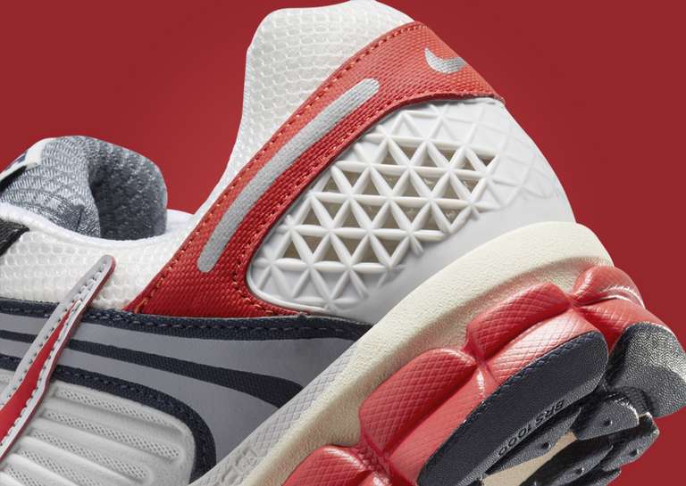 Nike Zoom Vomero 5 White Navy Red (W) Heel