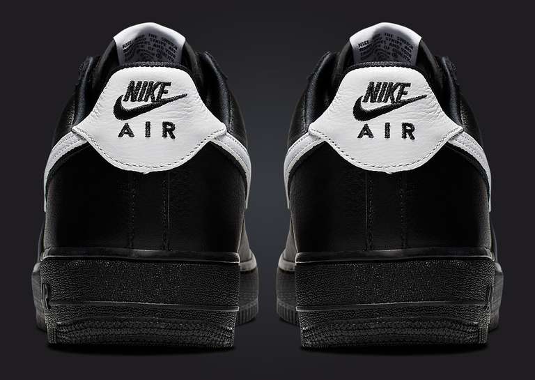 Nike Air Force 1 Low Retro Black White Heel