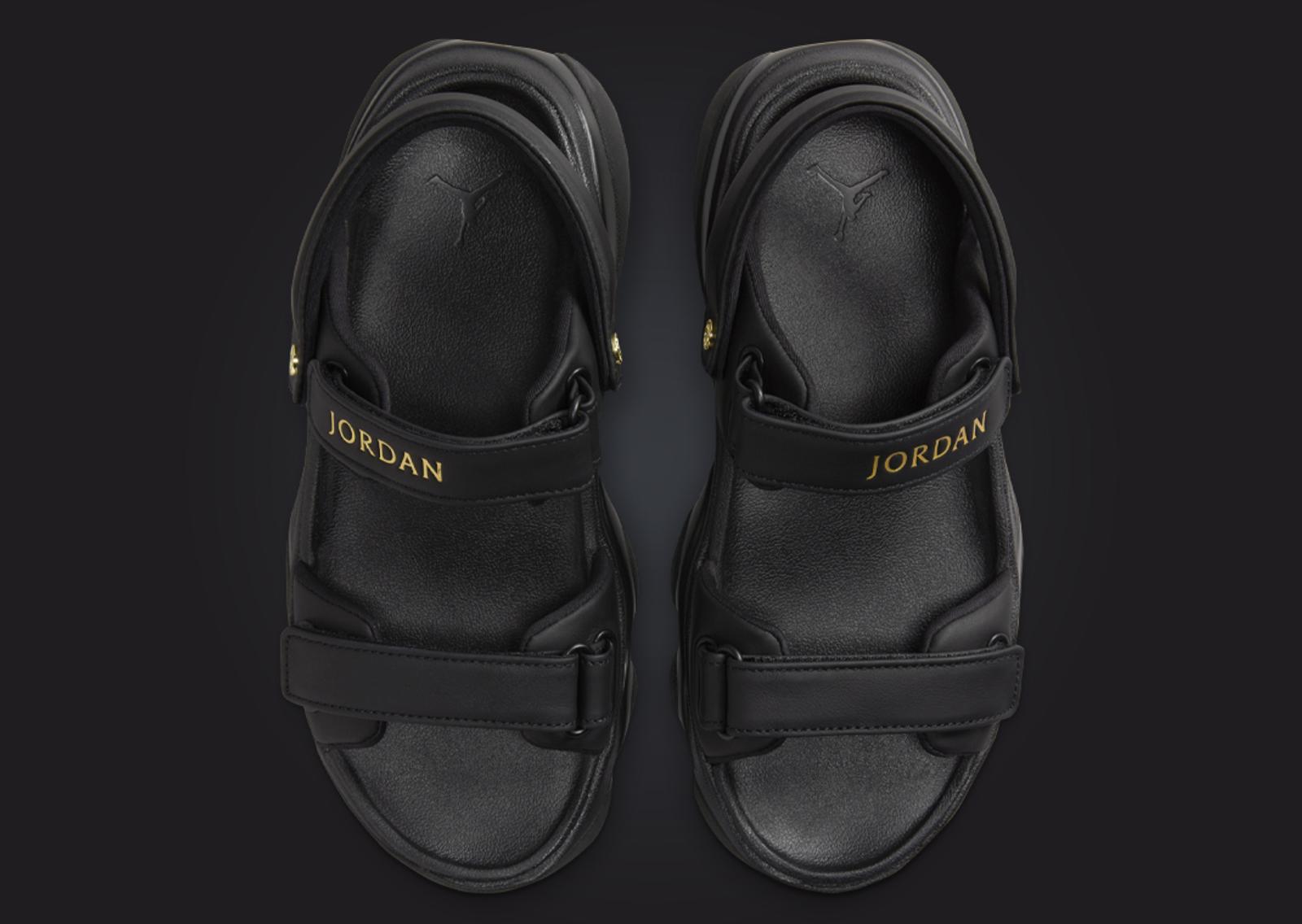 Jordan Deja Sandal Black Metallic Gold (W) Top