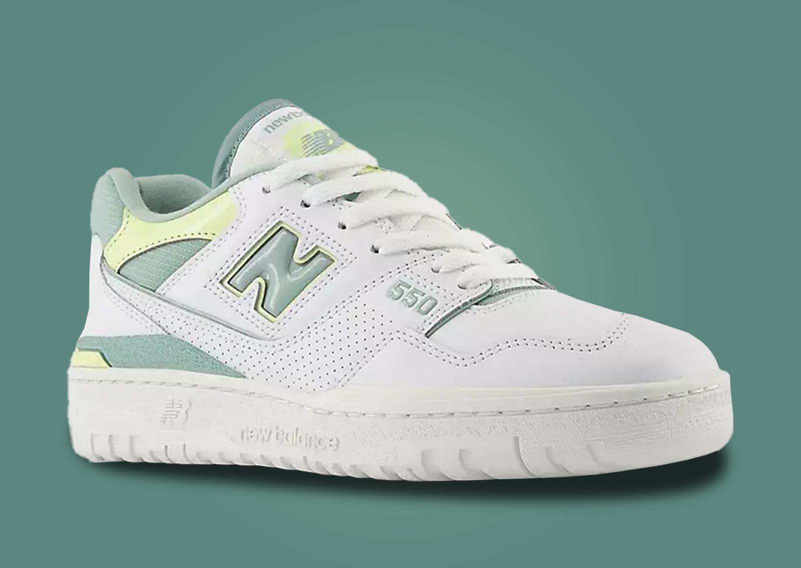 New Balance 550 Salt Marsh Limelight Angle