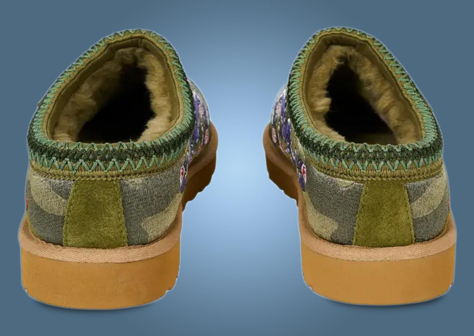 Palace x UGG Tasman Slipper Burnt Olive Camo Heel