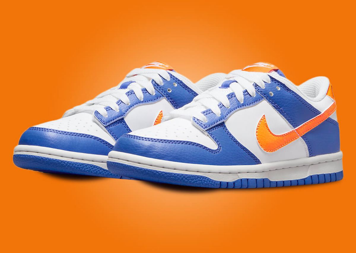 Orange blue and white dunks Clearance