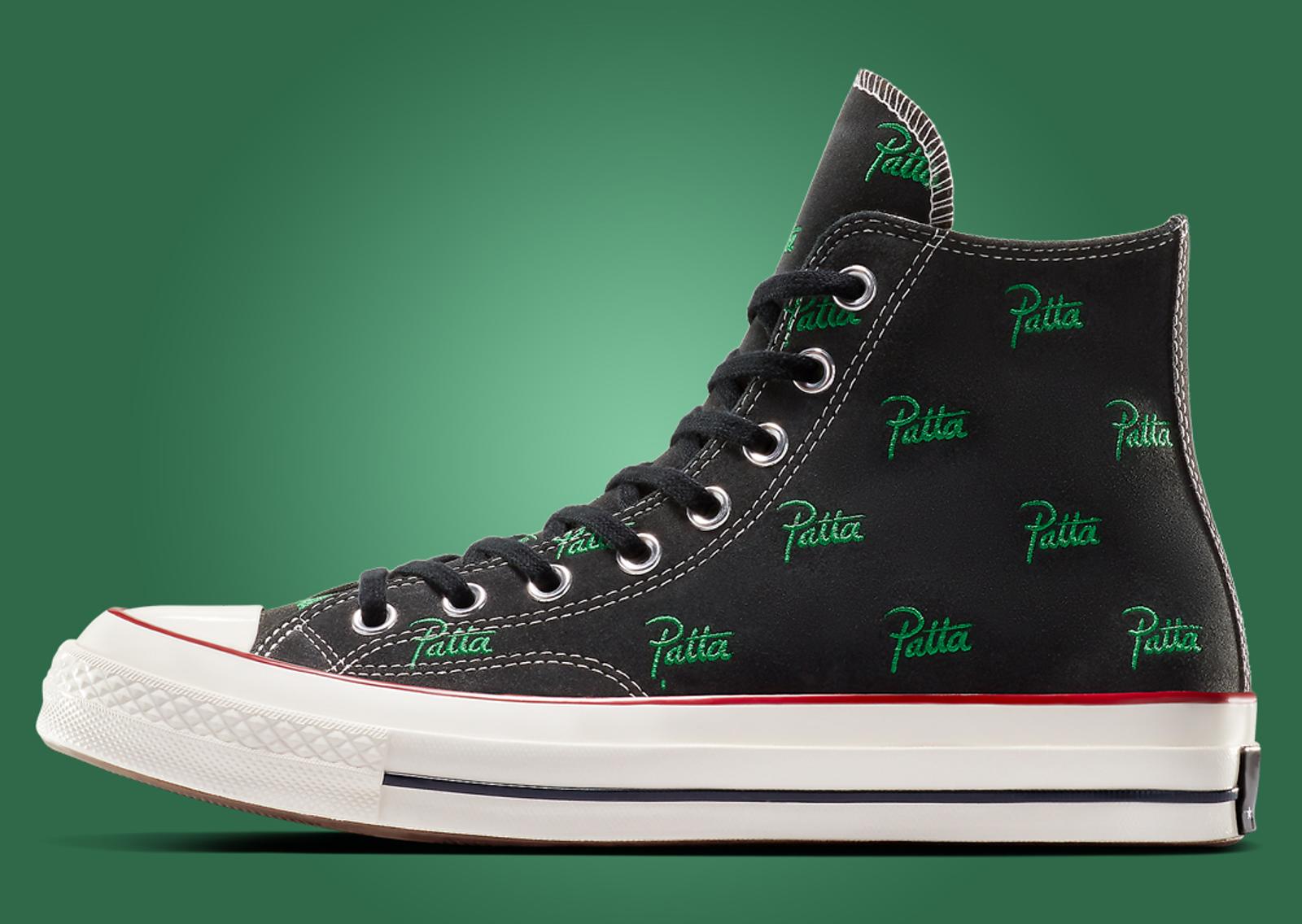 Patta x Converse Chuck Taylor 70 Black Jolly Green Lateral