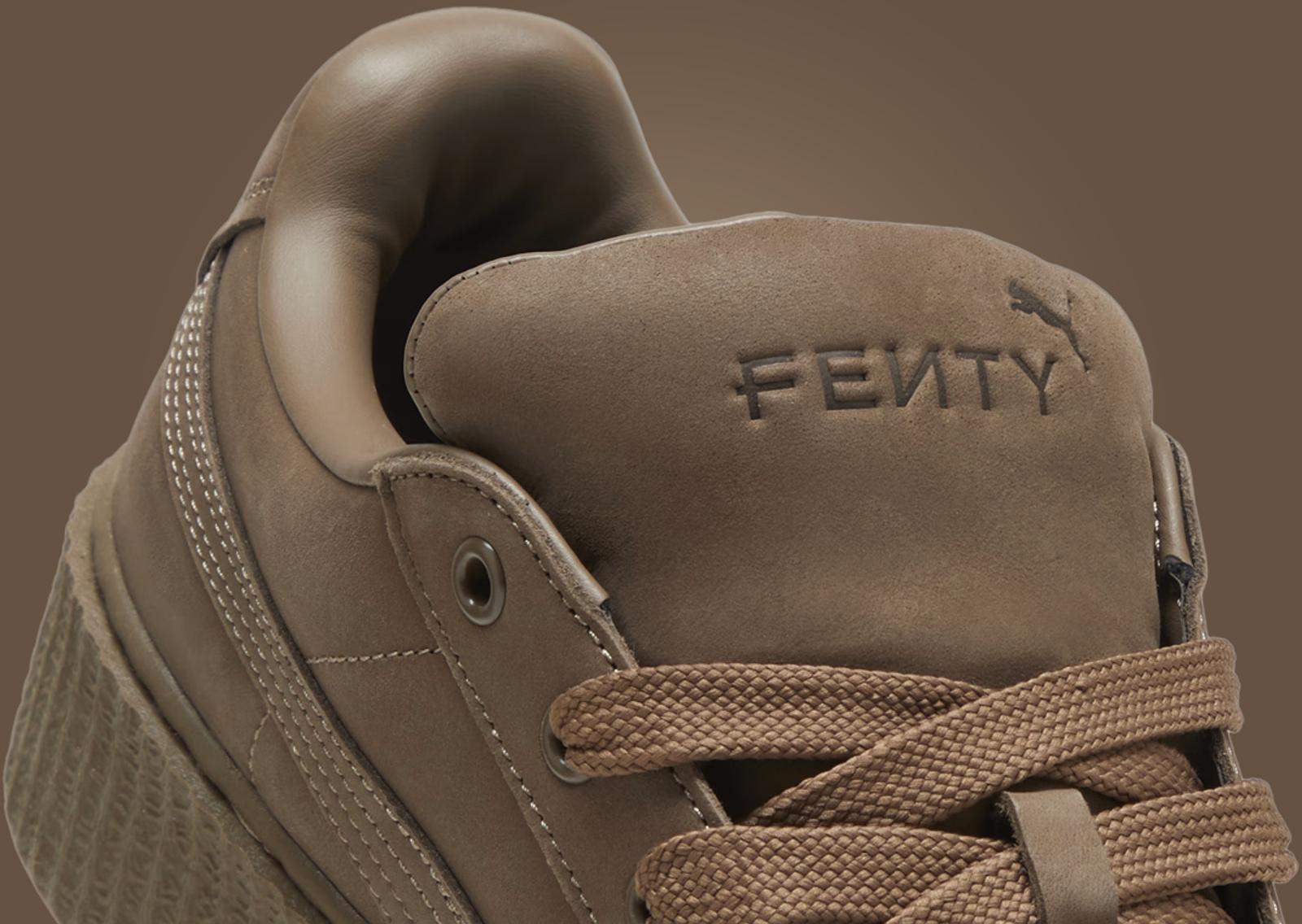 Fenty x Puma Creeper Phatty Nubuck Brown Tongue Detail