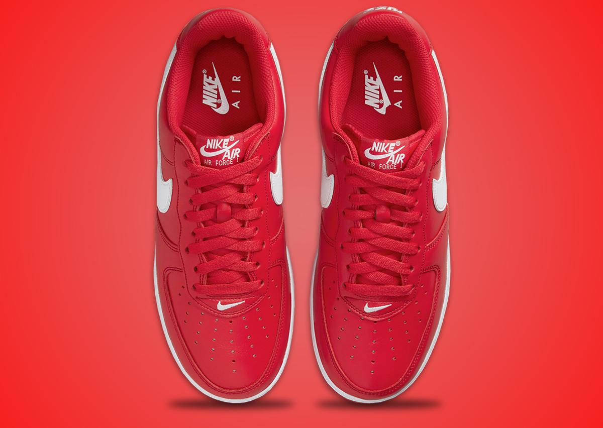 Nike Air Force 1 Low University Red Details - JustFreshKicks