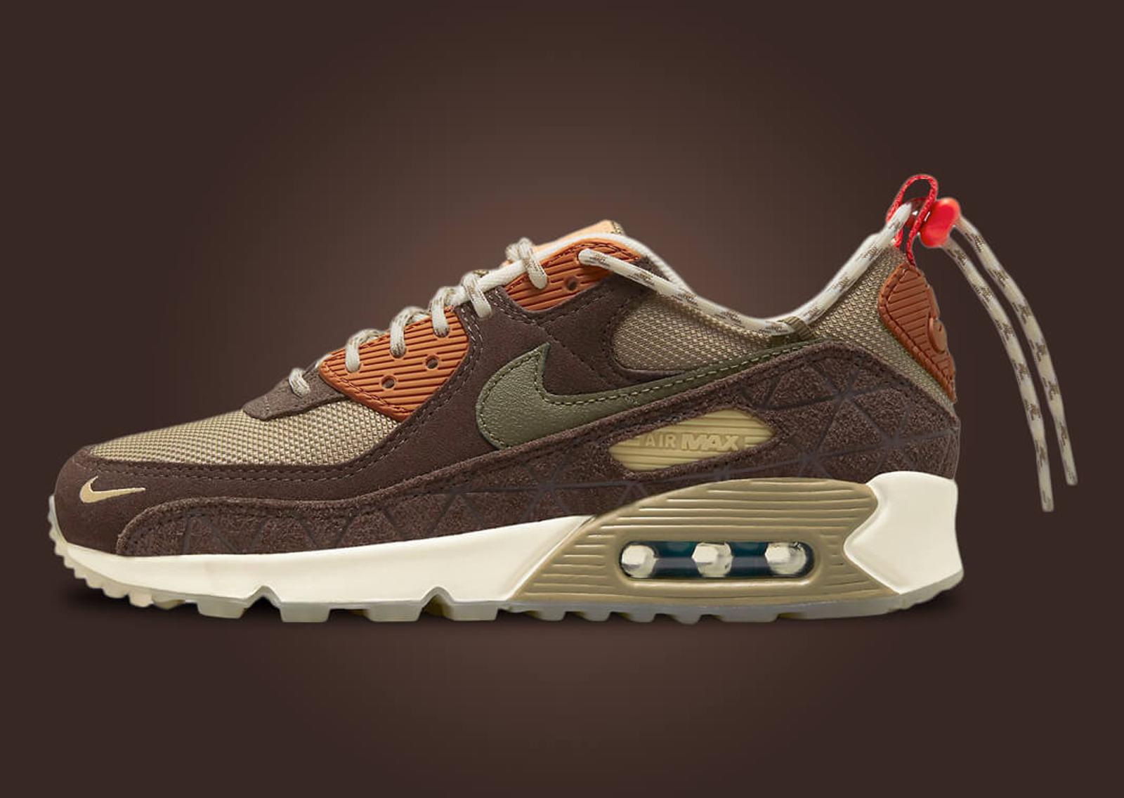 Nike Air Max 90 SE Baroque Brown Khaki (W) Lateral