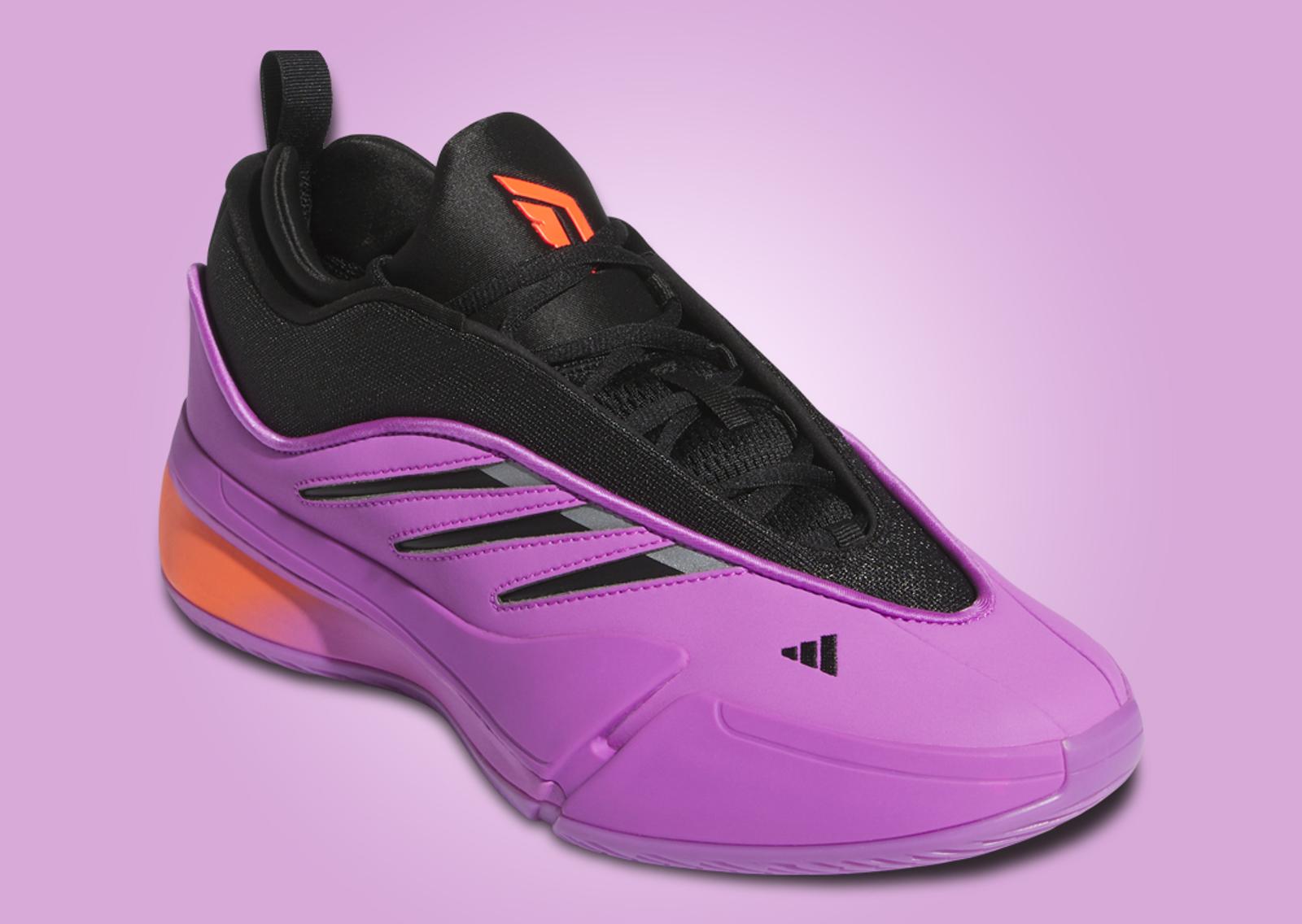 adidas Dame 9 Purple Burst Angle