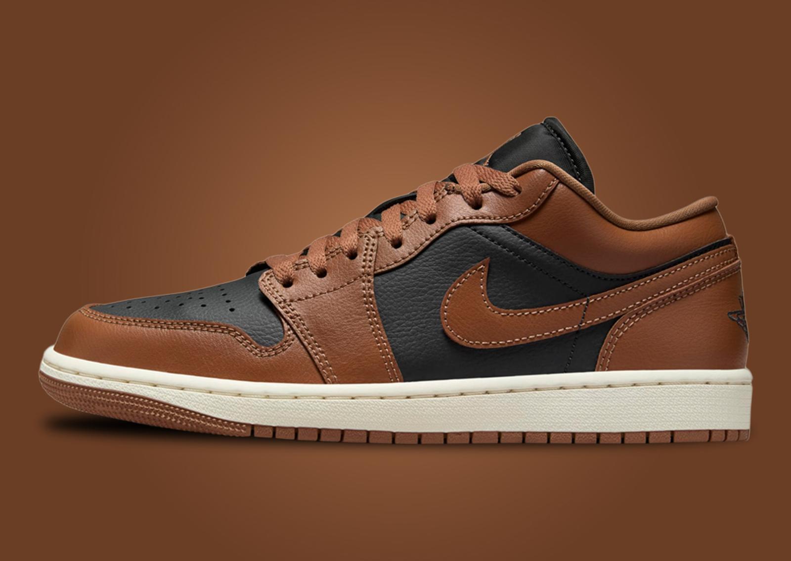 Air Jordan 1 Low Black Archaeo Brown (W) Lateral