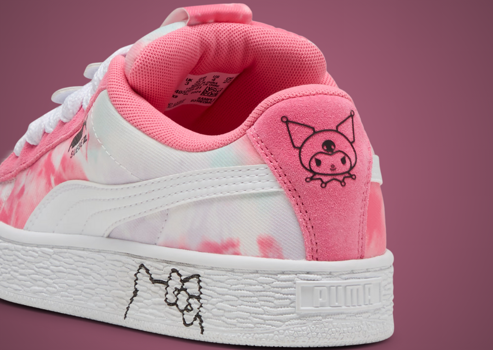 Hello Kitty x Puma Suede XL (GS) Heel Detail