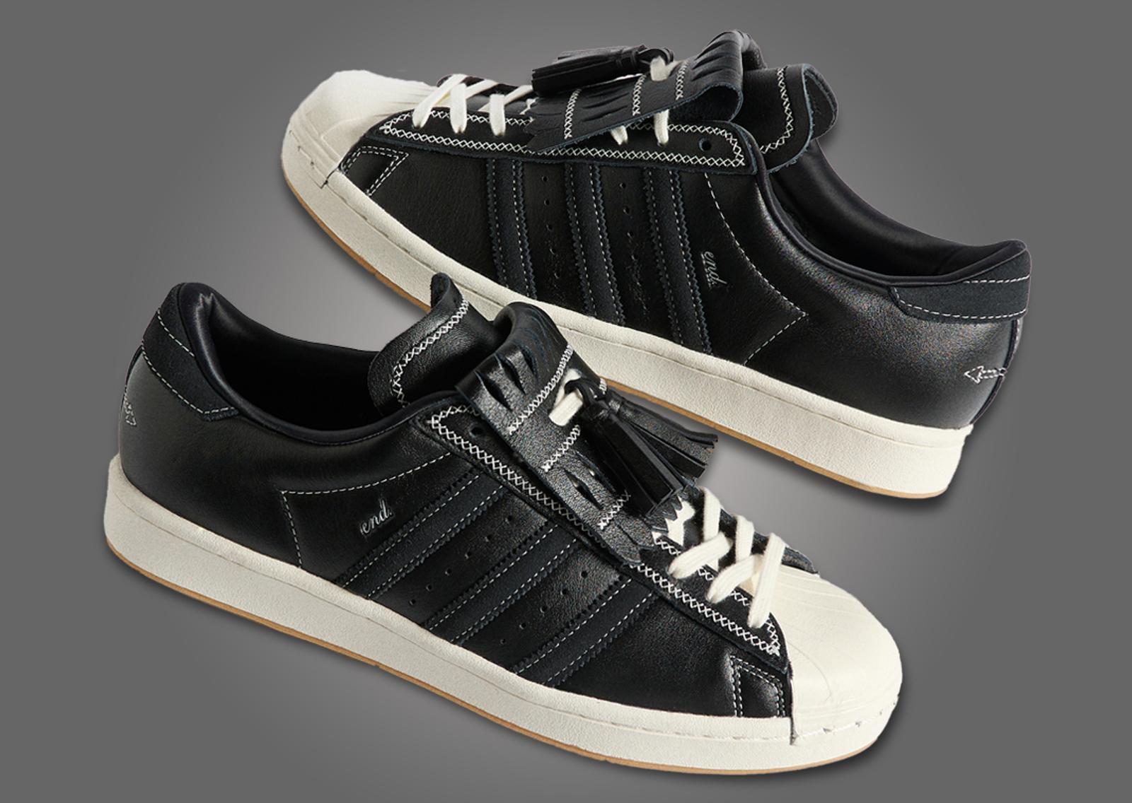 END x adidas Superstar Vintage Tying the Knot Angle