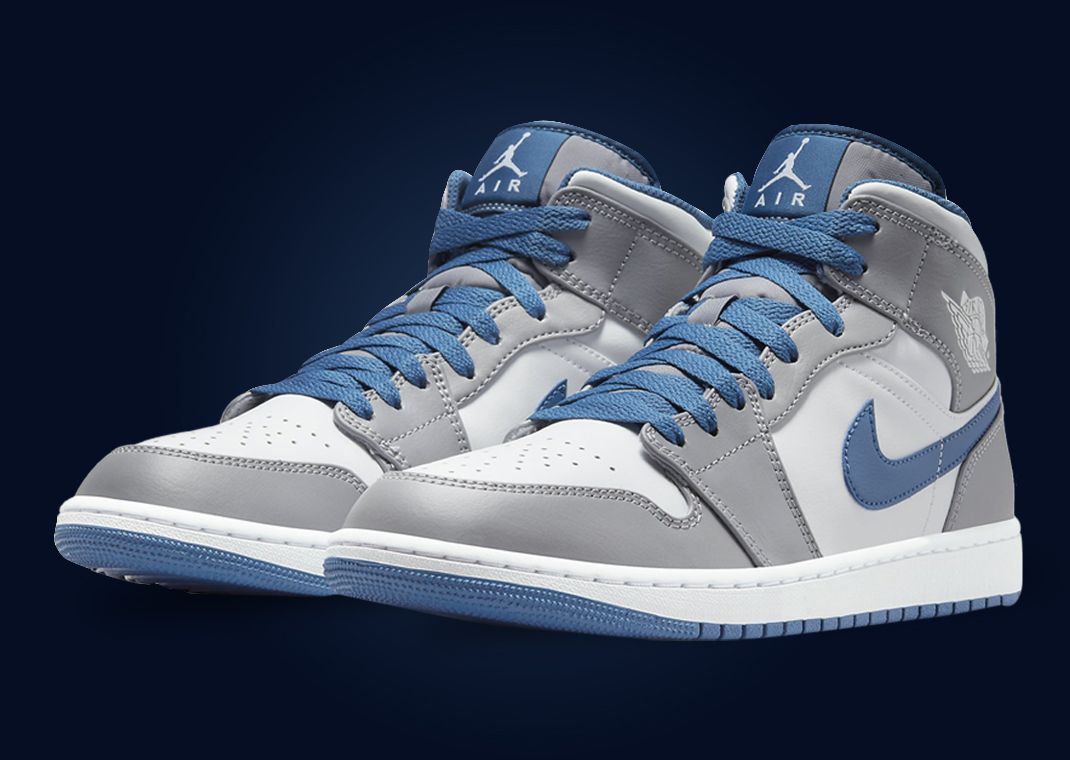 Nike 1 Mid Wolf Grey Sport Blue - Blue - Hi-Top Sneakers