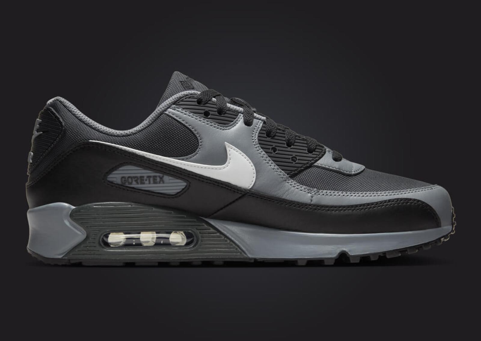 Nike Air Max 90 Gore-Tex Dark Smoke Grey Black Medial