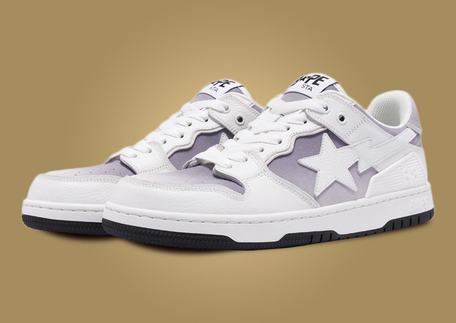 BAPE SK8 STA Gradient White Angle