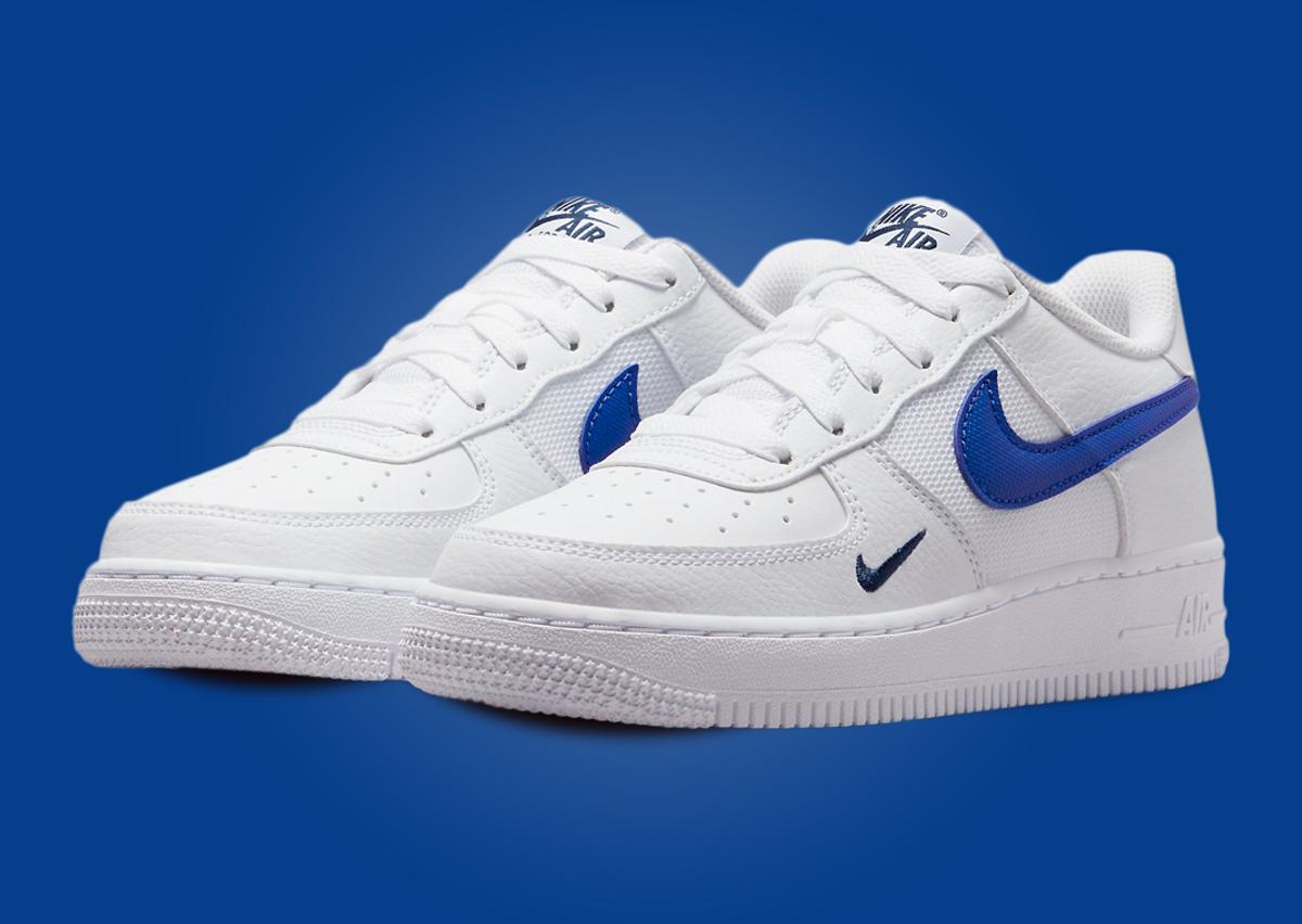 Nike Air Force 1 Low White Game Royal Midnight Navy (GS)