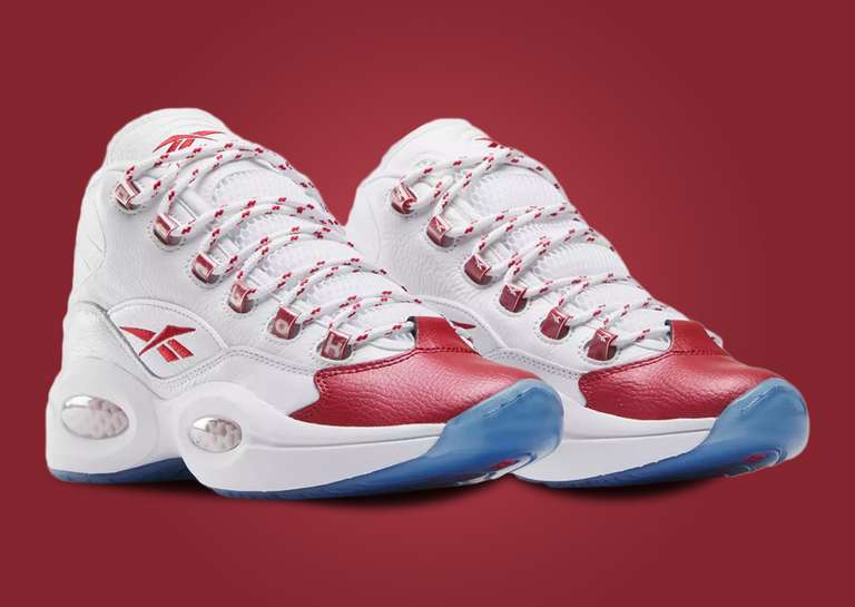 Reebok Question Mid Red Toe Angle