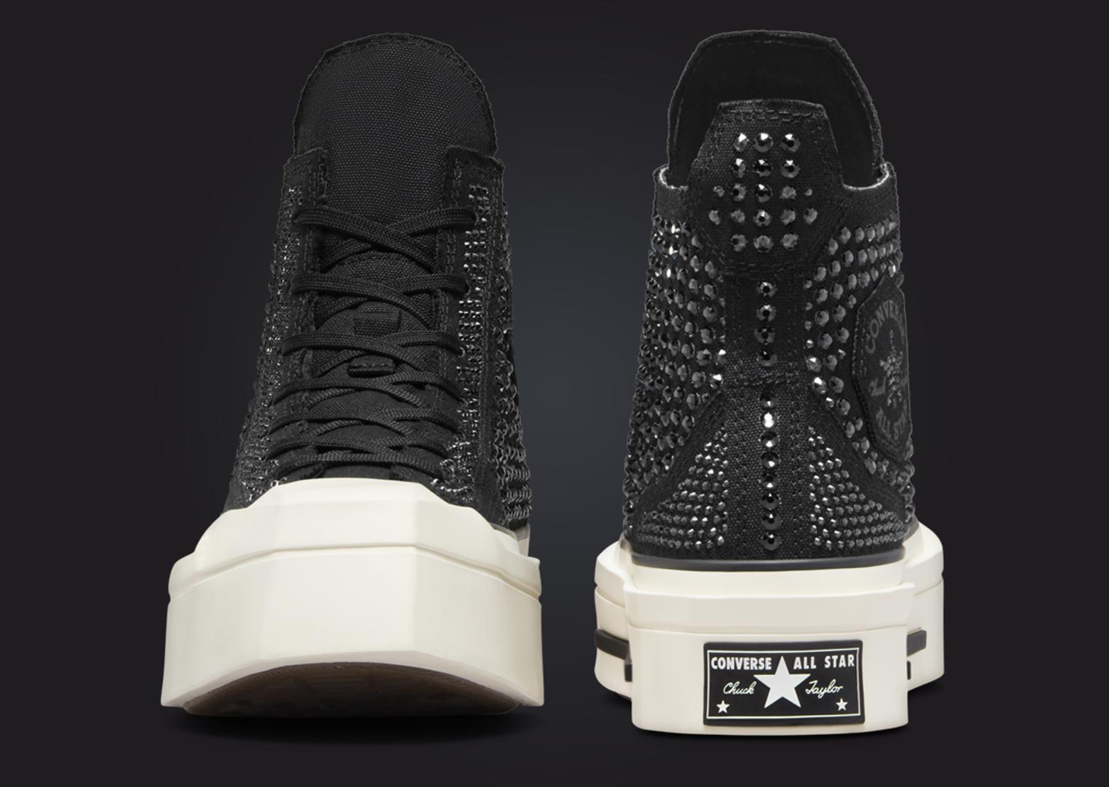 Converse Chuck 70 De Luxe Squared Swarovski Front and Heel