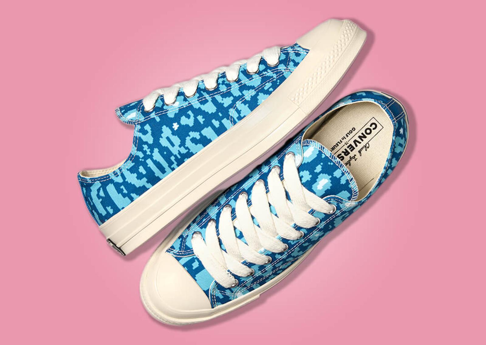 Golf le Fleur x Converse Chuck 70 Ox Digital Leopard Blue Detail