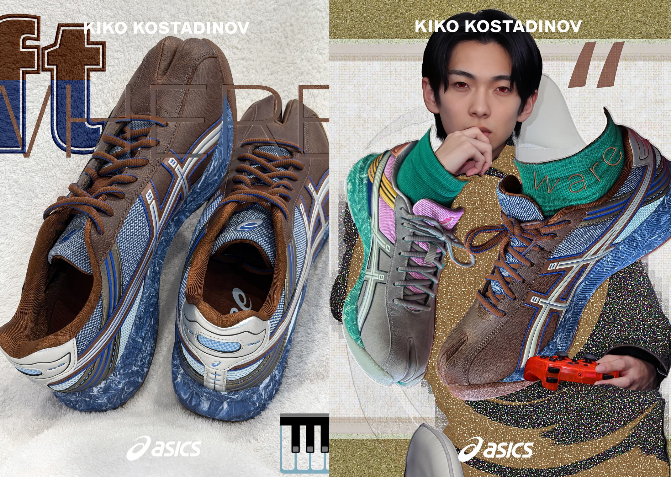 Kiko Kostadinov Debuts the Asics Tabi 4 in Brown and Grey Leather