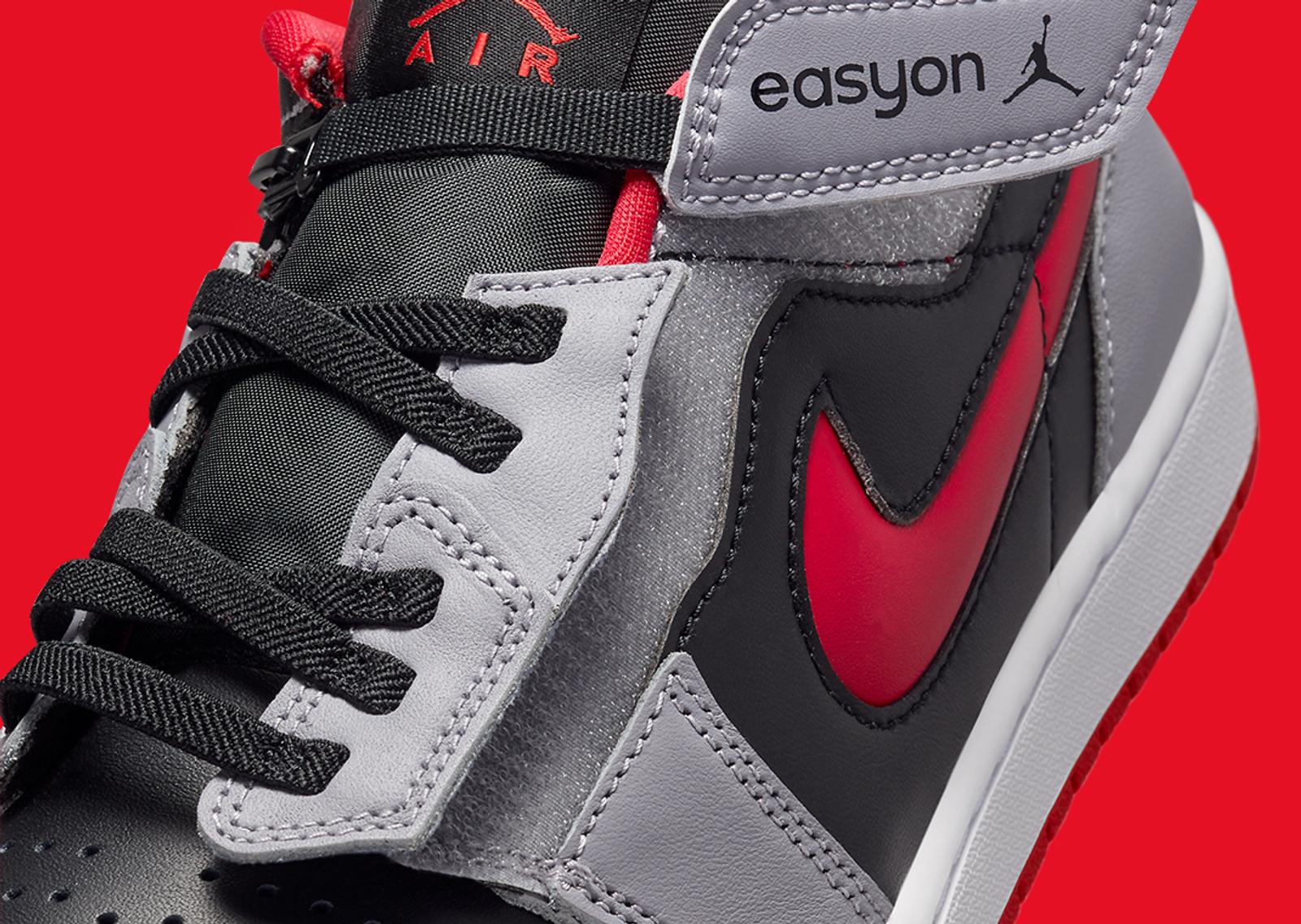 Air Jordan 1 Low EasyOn Black Cement Tongue