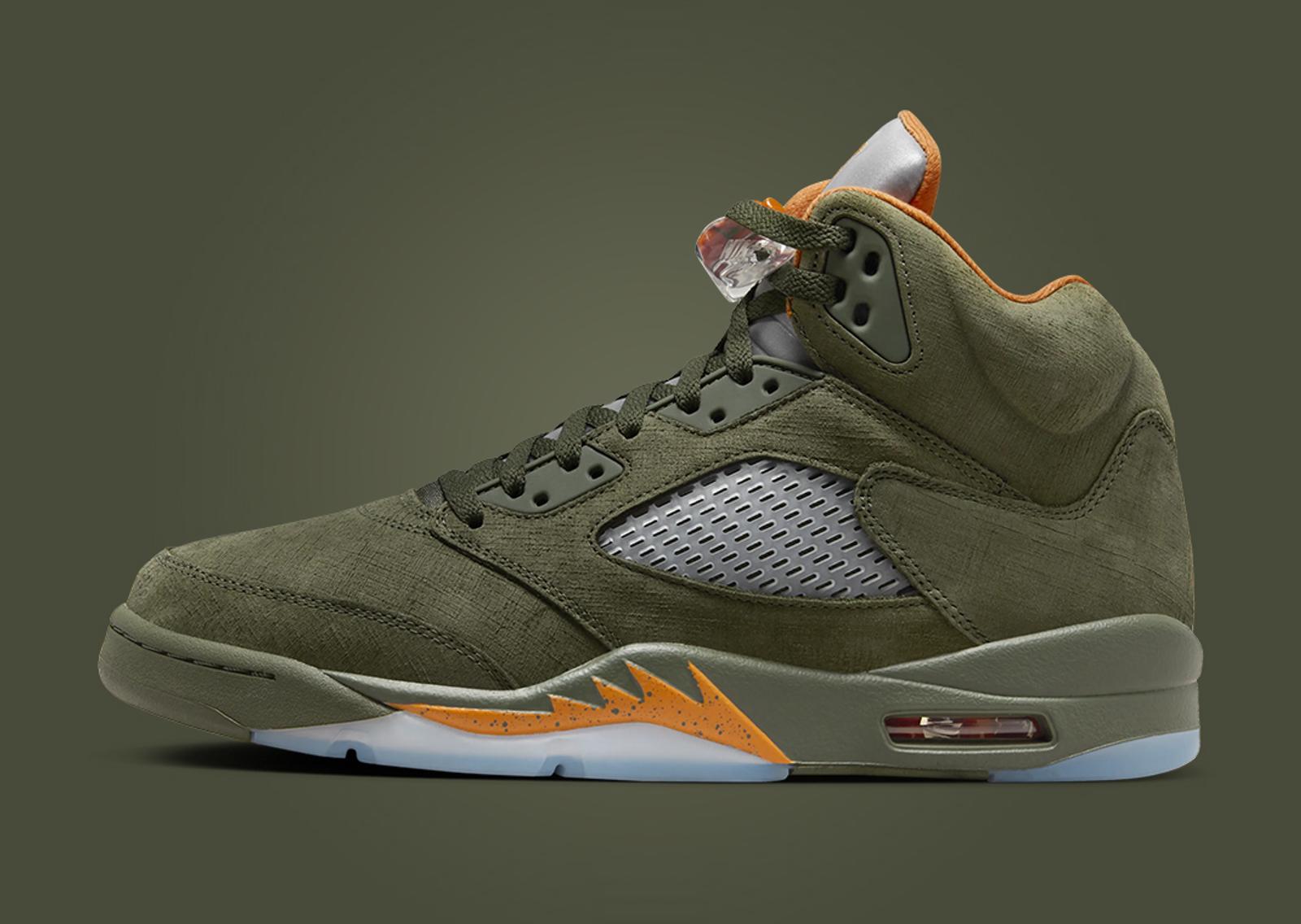 Air Jordan 5 Retro Olive lateral