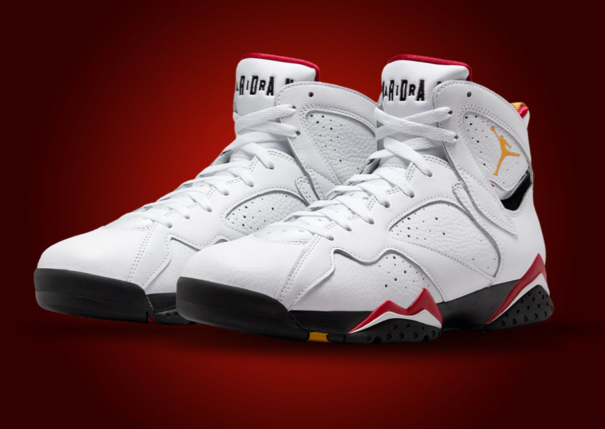White and red jordan 7s Clearance