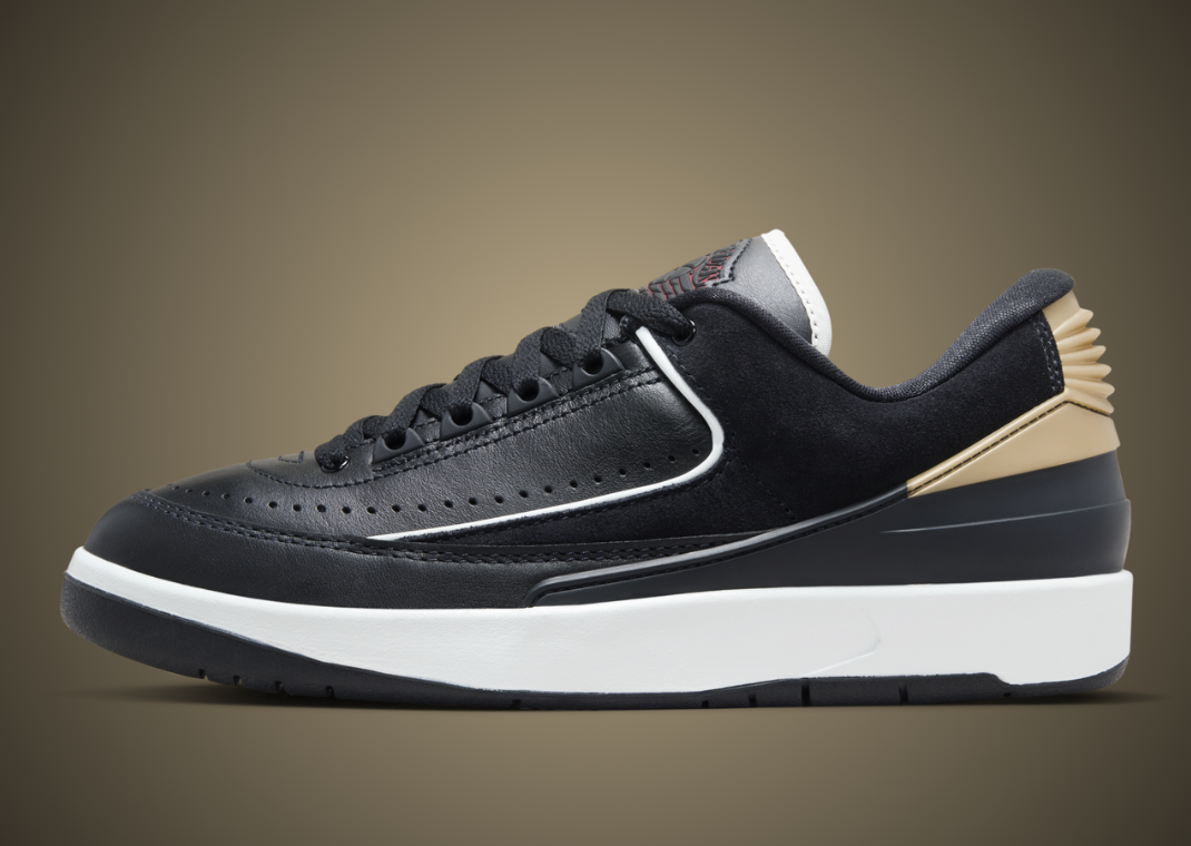 Jordan 2 cheap black and gold