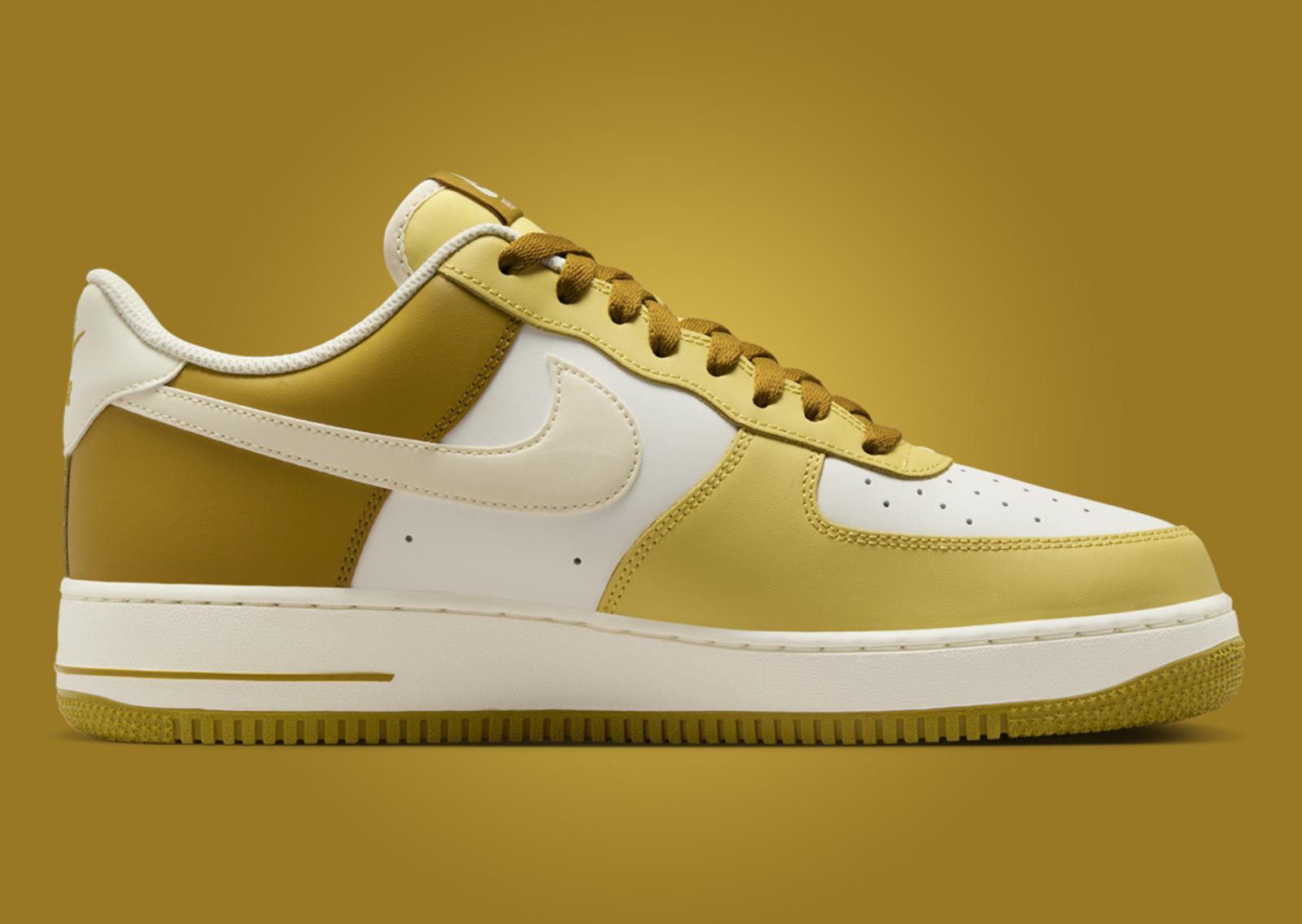 Nike Air Force 1 Low Bronzine Saturn Gold Medial