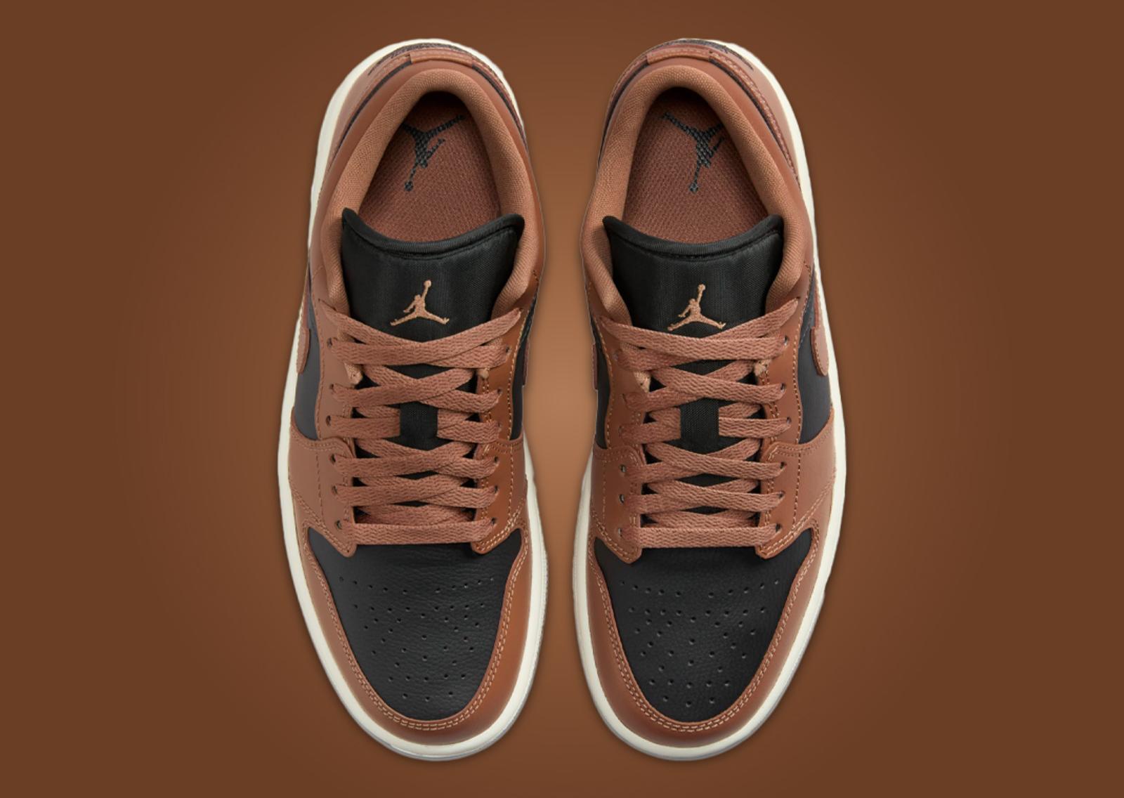 Air Jordan 1 Low Black Archaeo Brown (W) Top