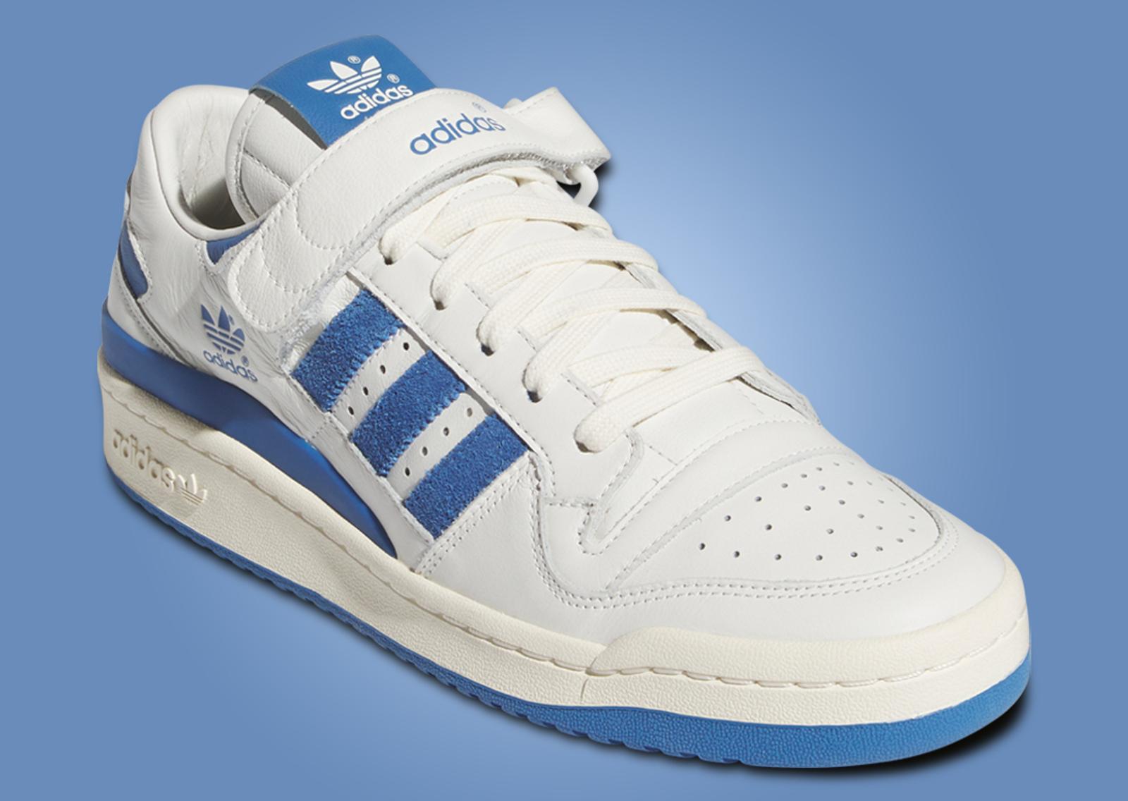 adidas Forum 84 Low Cloud White Trace Royal Angle