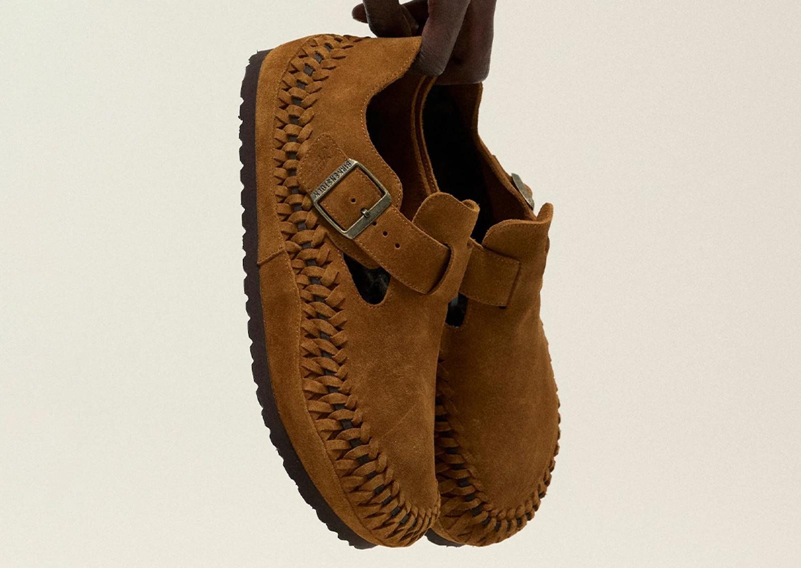 Kith x Birkenstock London Braided Winter 2024 Brown In-Hand