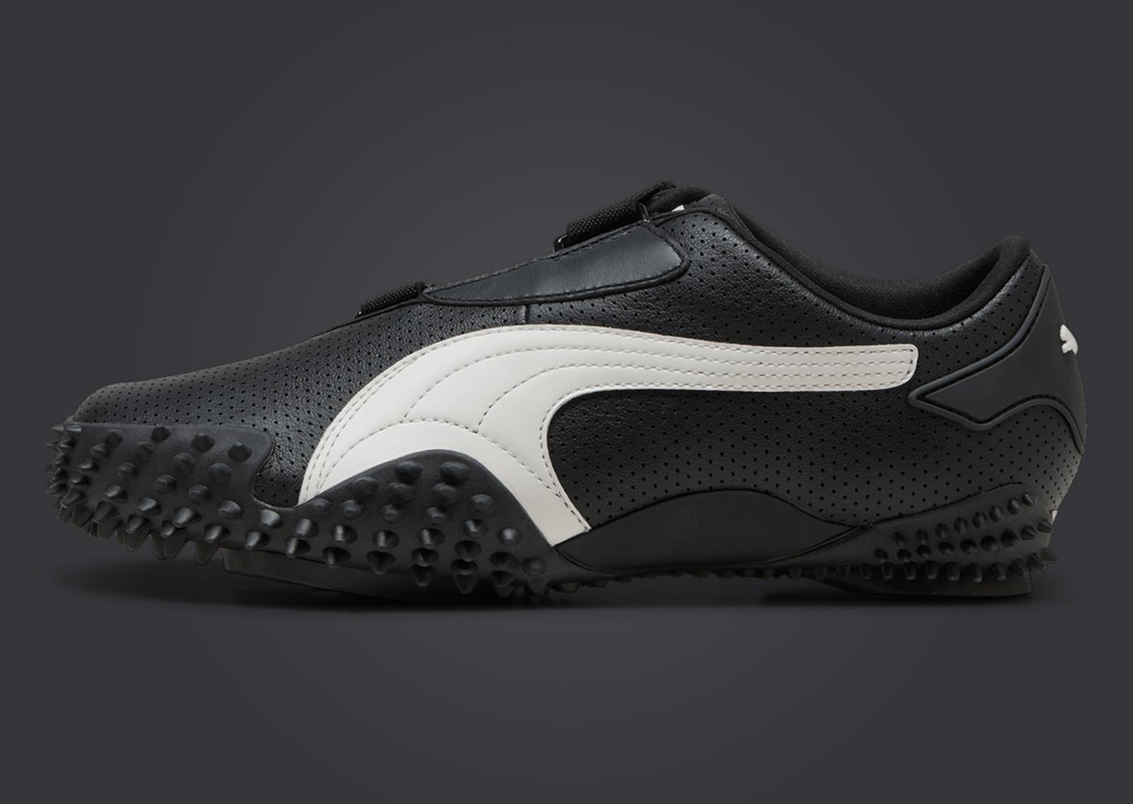 Puma Mostro Perforated Leather Black White Lateral