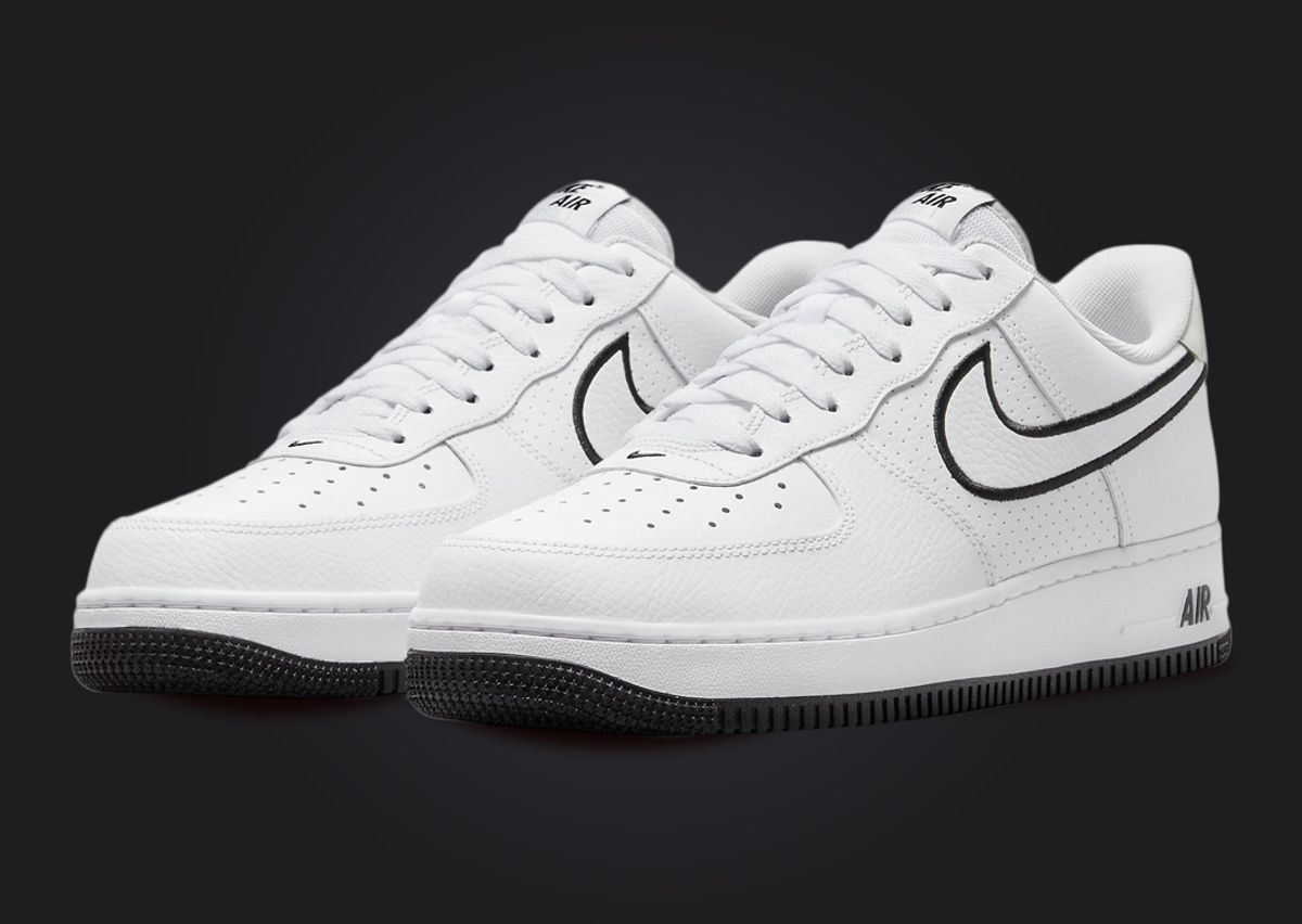 BUY Nike Air Force 1 Low White Black Embroidered Swooshes