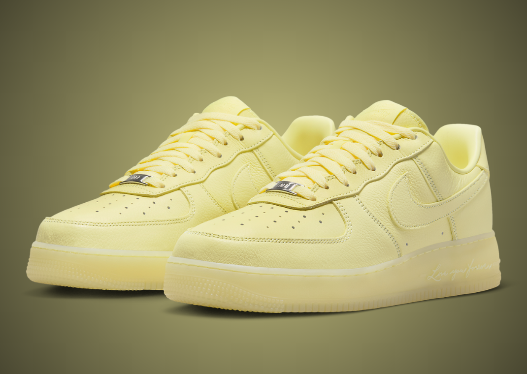 【Nike x Drake Nocta】Air Force 1 ロゴ ロー スニーカー 黄/青 The Drake x Nike Air Force 1 Low Certified Lover Boy Citron