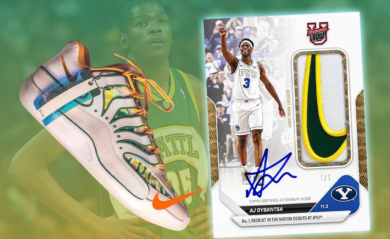 AJ Dybantsa one-of-one signed Bowman card