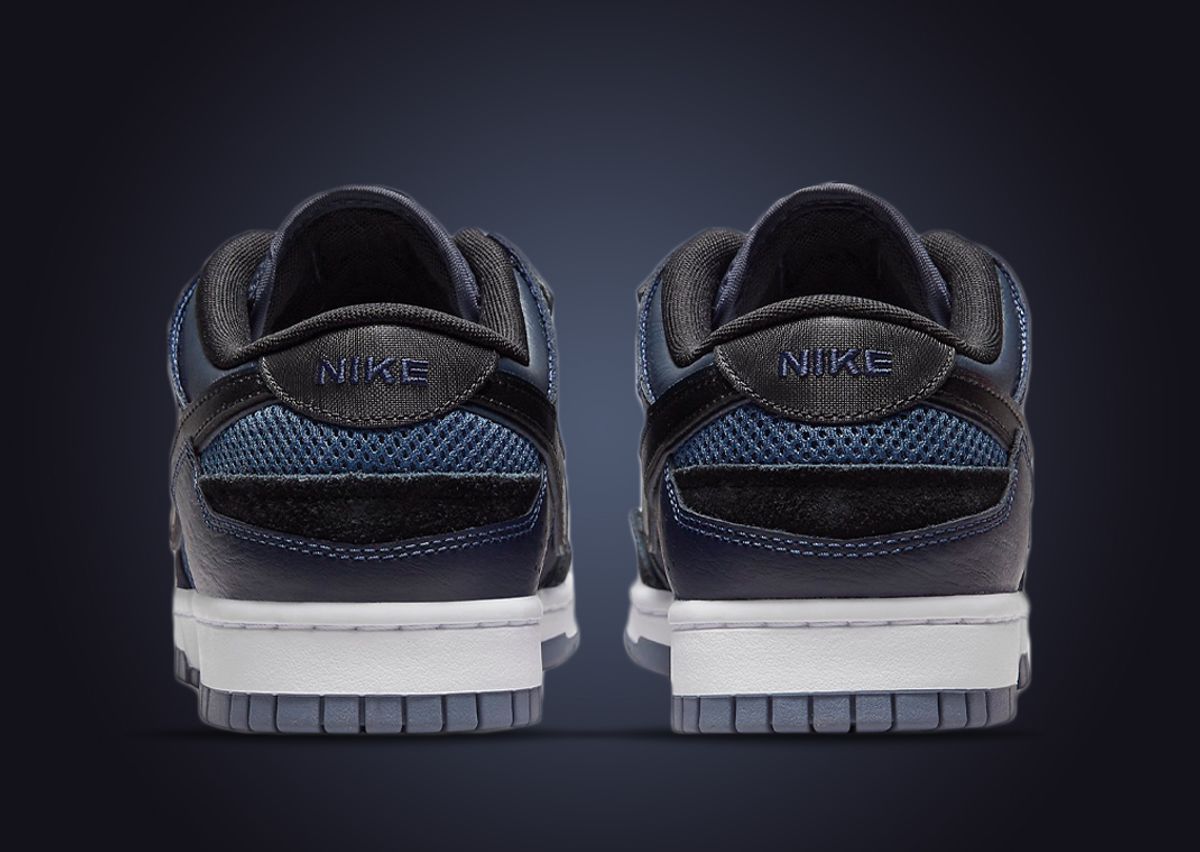 This Nike Dunk Low Scrap Is Covered In Navy And Black