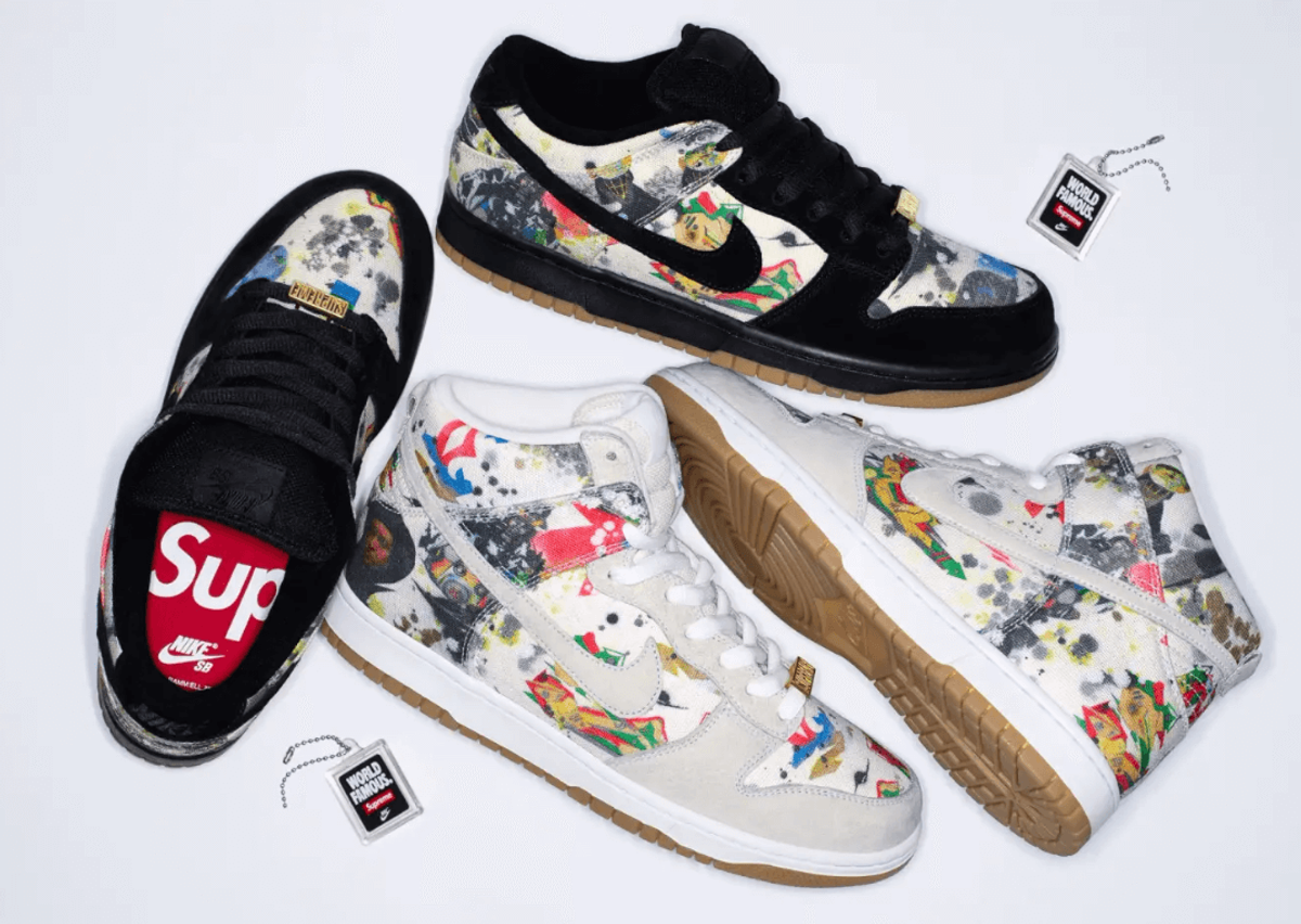 The Supreme x Nike SB Dunk Rammellzee Pack Releases August 31