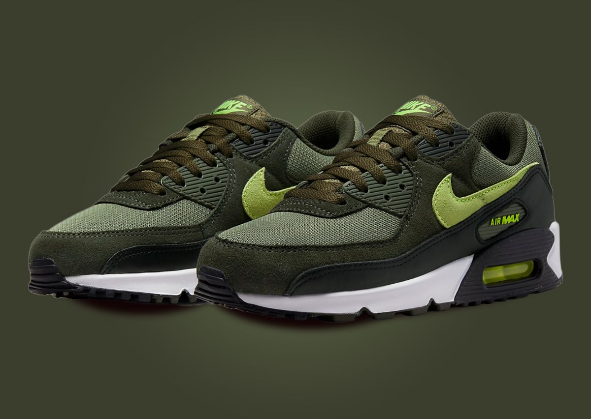 Nike air max 90 olive green black Clearance