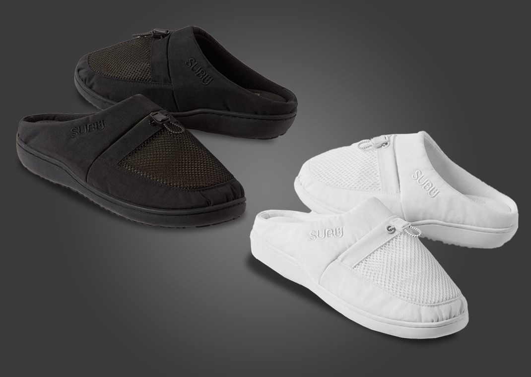 サンダル・ミュール SUBU SUBU WHITE (SB30) down brushed padded slippers SUBU Concept Rock Surface WHITE