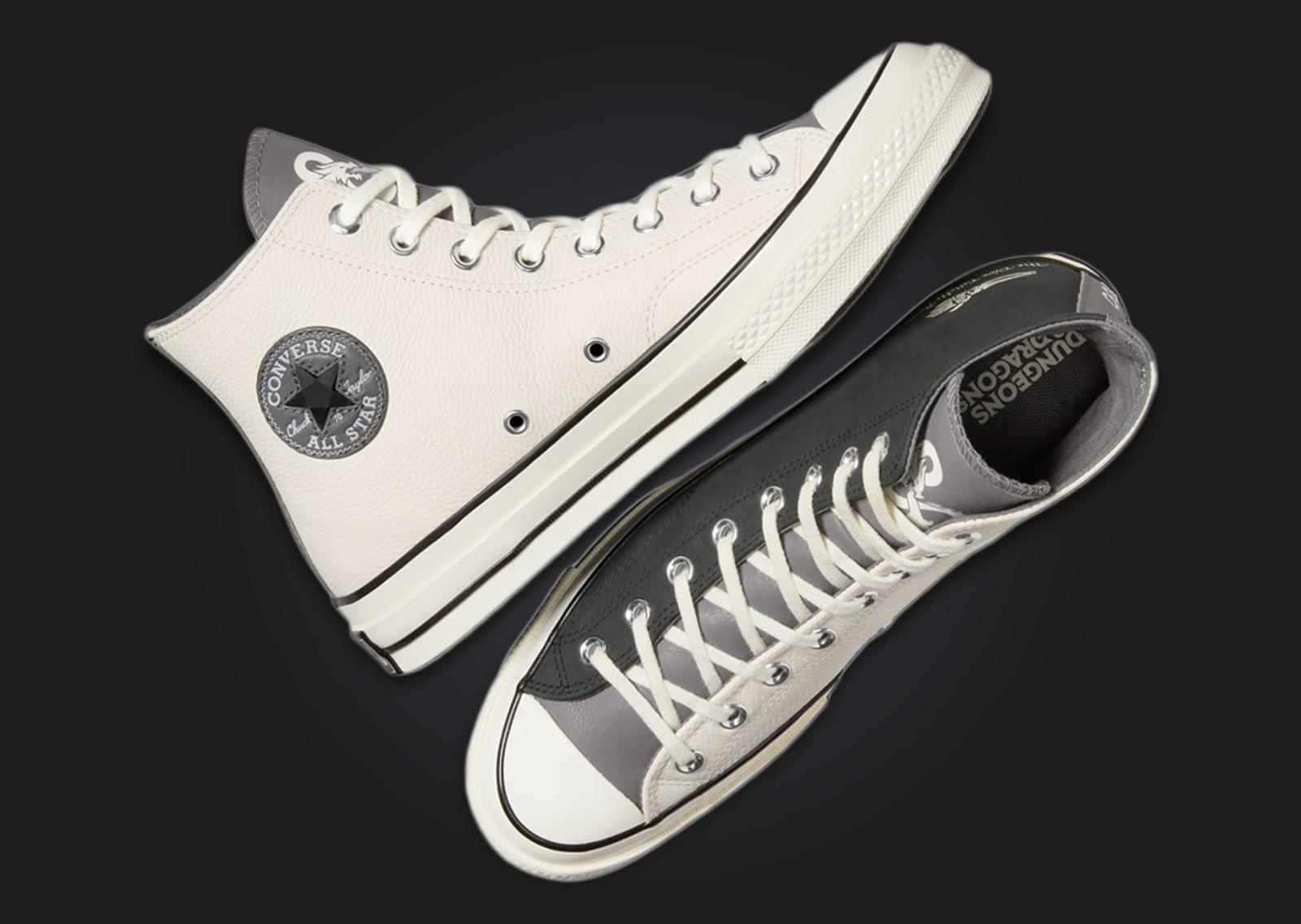 Dungeons & Dragons x Converse Chuck 70 Leather Black Grey Top and Medial