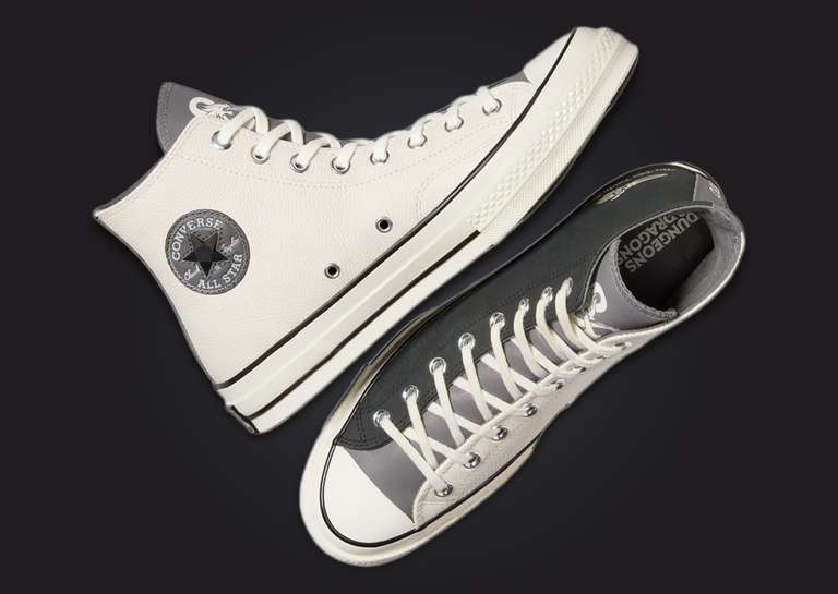 Dungeons & Dragons x Converse Chuck 70 Leather Black Grey Top and Medial