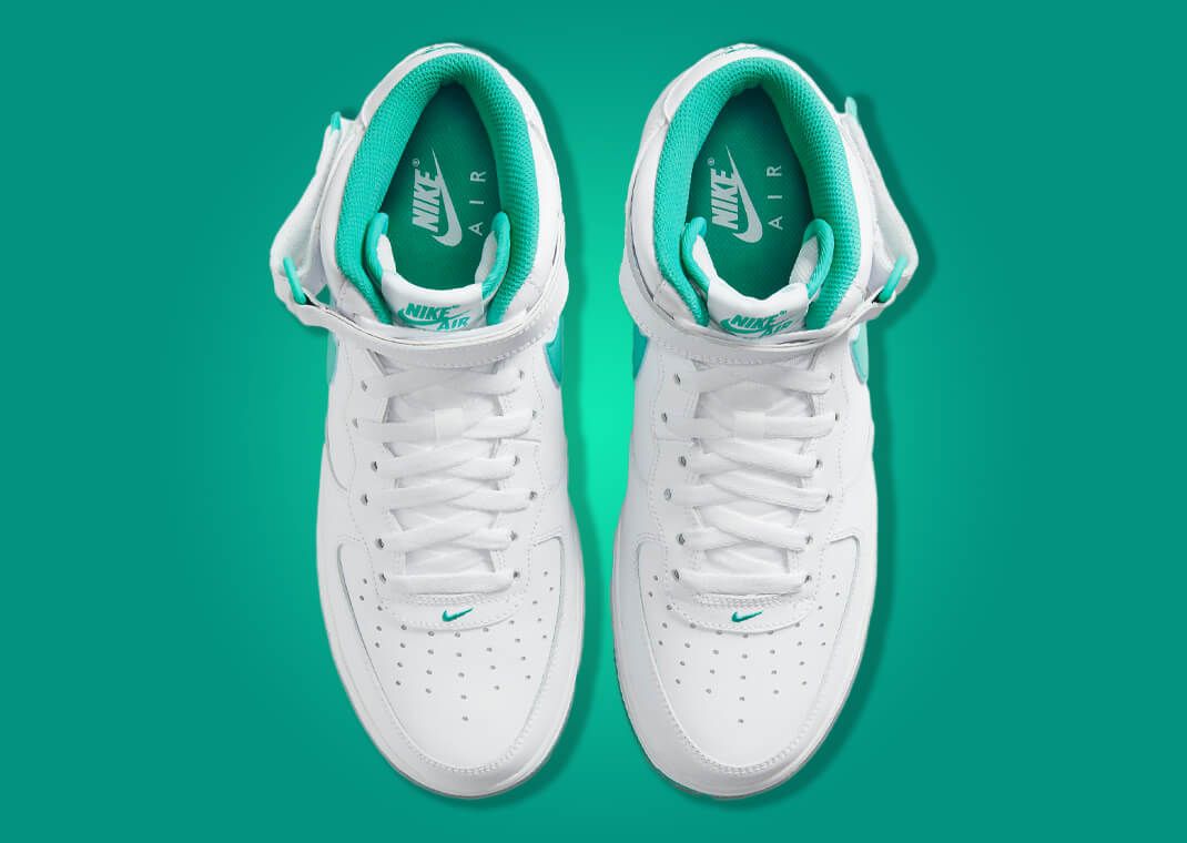 Clear Jade Accents Embellish This Nike Air Force 1 Mid