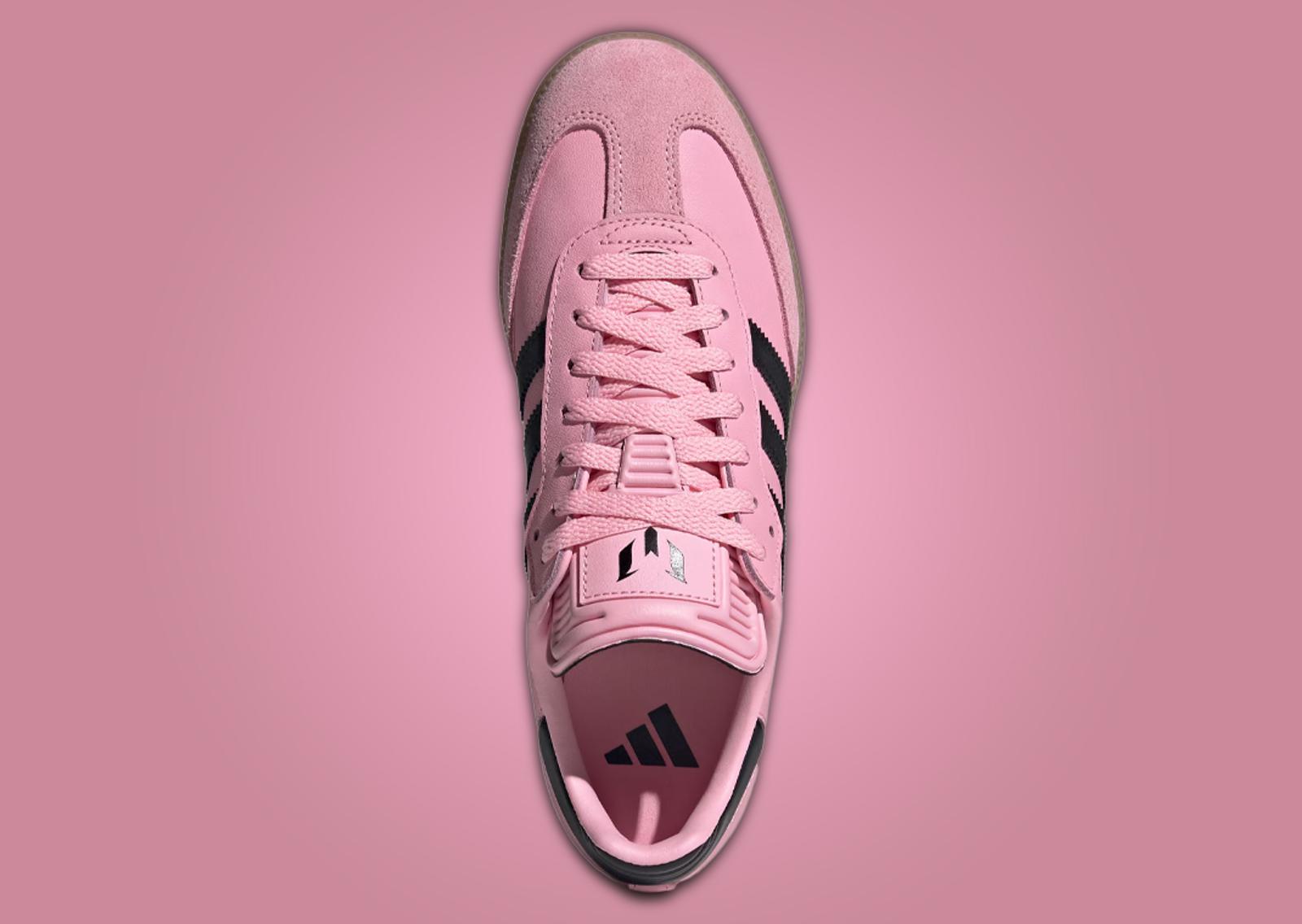 Messi x adidas Samba Indoor Cleats Pink Top