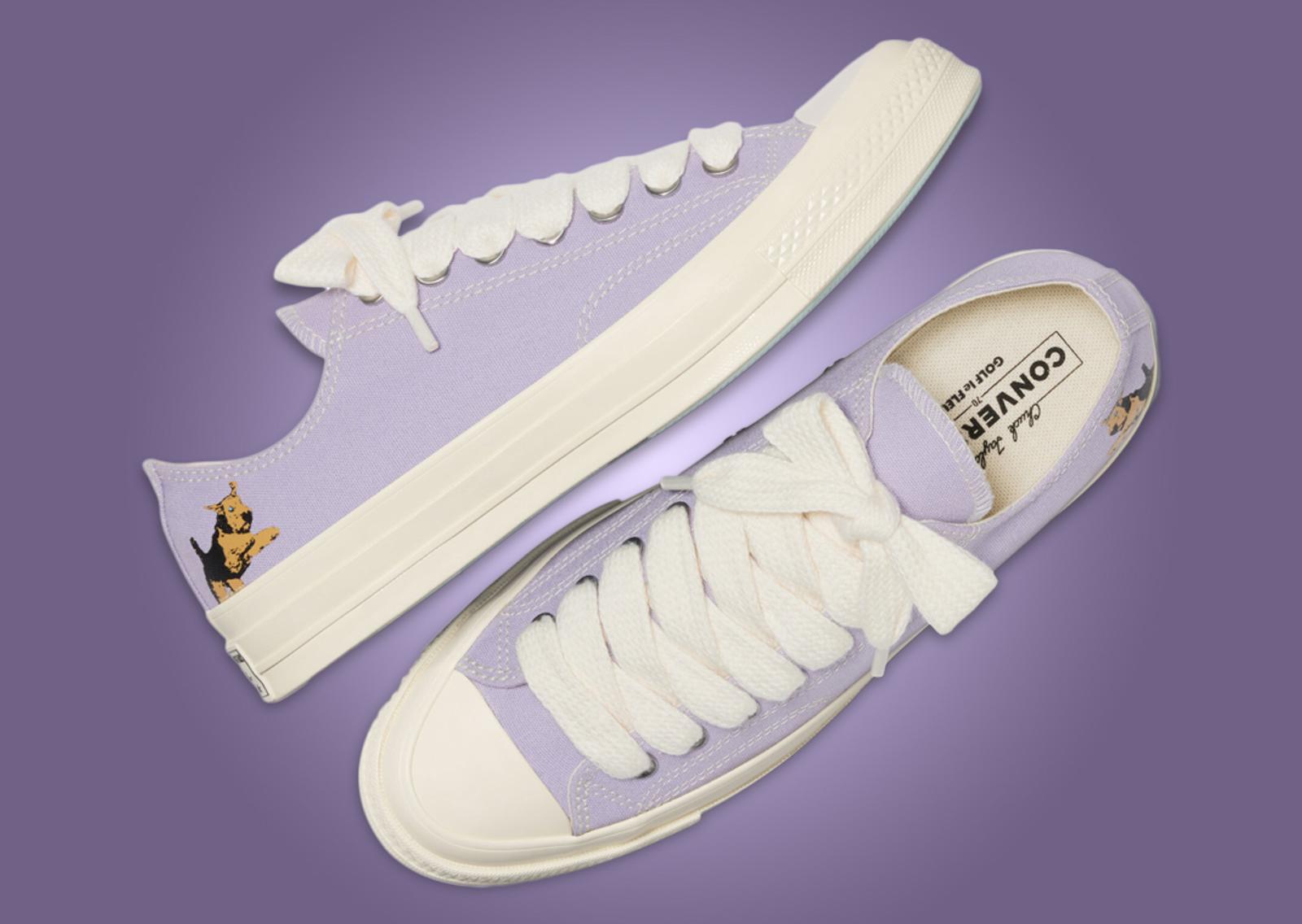 Golf le FLEUR* x Converse Chuck 70 Ox Darryl Orchid Petal Lateral and Top