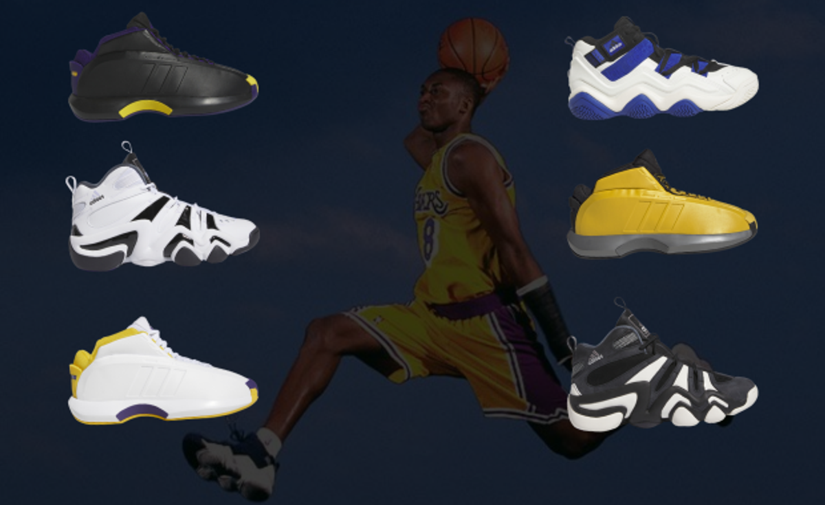 Graphic Showcasing Kobe Bryant and adidas Sneakers He Wore